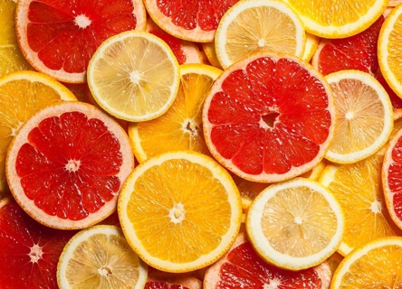 Colorful citrus fruit