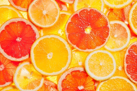 Colorful citrus fruit