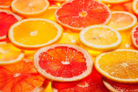 Colorful citrus fruit