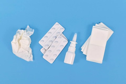 Top view of nasal spray bottle