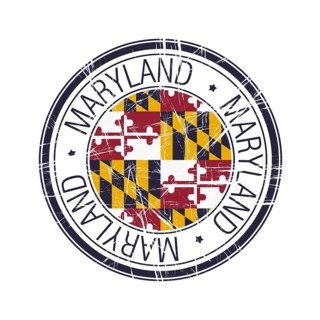 Great state of Maryland postal rubber stamp