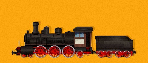 Pixel art locomotive icon