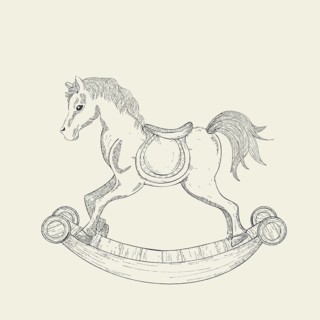 Hand drawn rocking horse