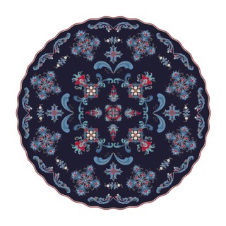 Norwegian Rosemaling design element