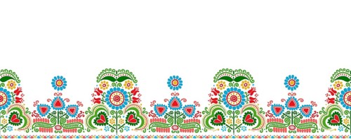 Hungarian vector embroidery pattern for borders