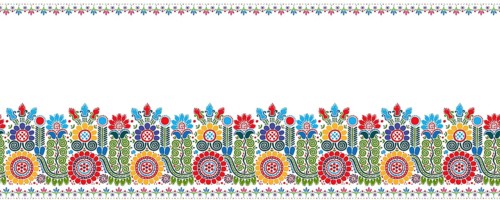 Hungarian vector embroidery pattern for borders