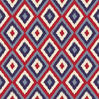 Tribal Art Ikat Ogee seamless pattern in colors