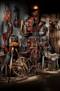Still life with old musical instruments