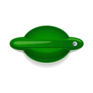 Green car door handle vector over white background
