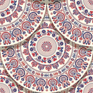 Seamless pattern with Hungarian traditional motif for your design