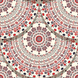 Seamless pattern with Hungarian traditional motif for your design