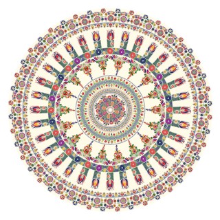 Traditional Hungarian round decorative element