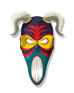 Scarry tribal mask