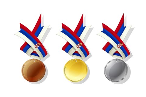 Serbian medals in gold