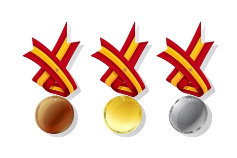 Spanish medals in gold