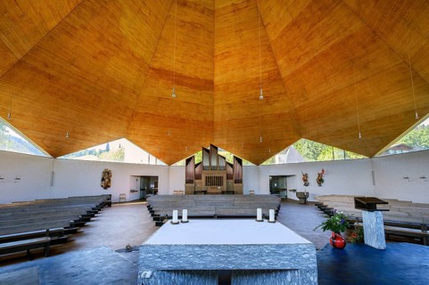 Interior with altar and organ