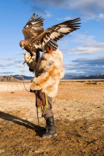 Kazakh hunter with Golden Eagle