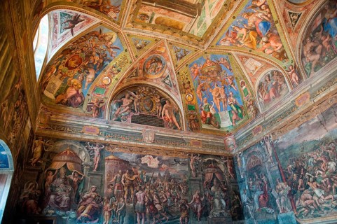 Ceiling painting Apparition of the Cross