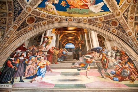 Fresco Expulsion of Heliodorus from the Temple of Jerusalem