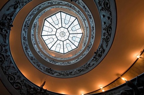 Double flight of stairs