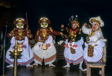 Hanuman in Kathakali Kalyana Sougandhikam story in Kerala Kalamandalam