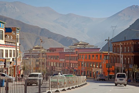 The city of Yushu after the earthquake in 2010