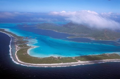 Bora Bora with lagoon