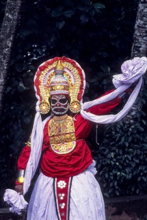 Mudiyettu dancer in Atham Celebration in Tripunithura near Ernakulam