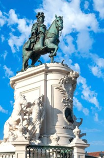 Praca do Comercio and equestrian statue of King Jose I