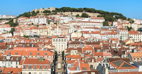View over Lisbon and the Castelo Sao Jorge