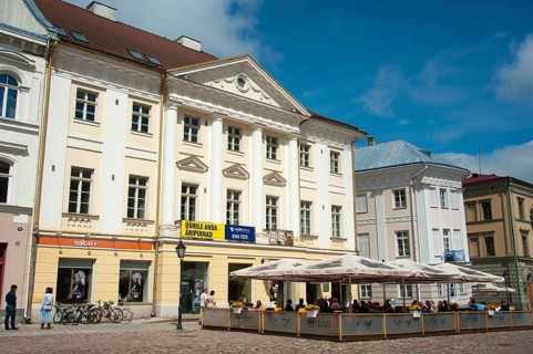Houses at town hall square