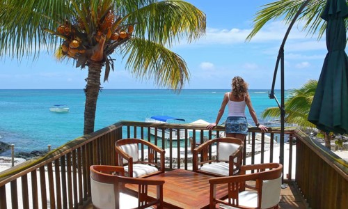 Woman on veranda