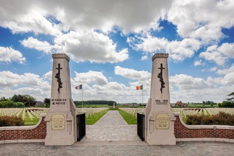 Saint-Charles de Potyze Cemetery for French soldiers of the First World War in Ieper