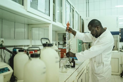 Laboratory of the Omaurci fishmeal factory