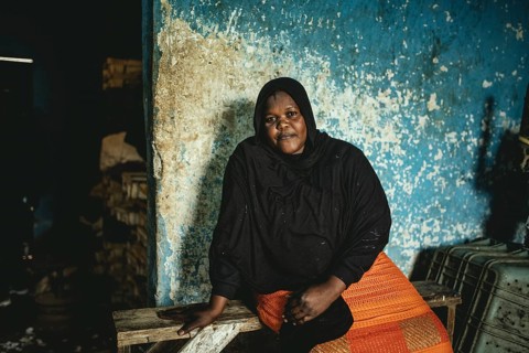Fishmonger Fatou Geij in her shop