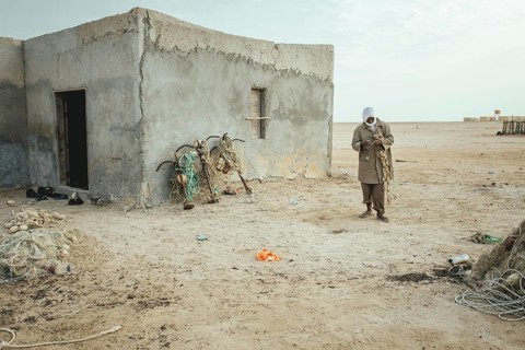 House with fishing utensils