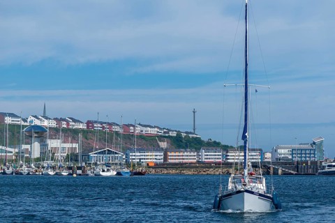 Helgoland with upper and lower land