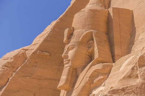 Statue Pharaoh Ramses II Rock Temple Abu Simbel