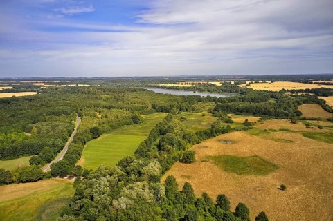 Aerial view of the former inner-German border