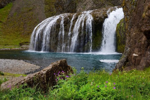 The Systrafoss waterfall