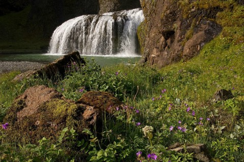 The Systrafoss waterfall