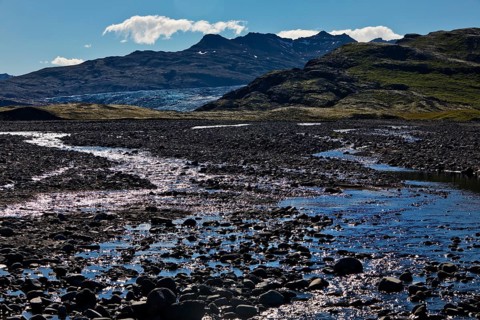 Clear water discharge at Flaajoekull