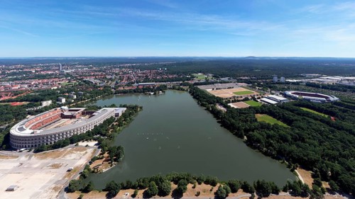 Aerial view of the former Nazi Party Rally Grounds