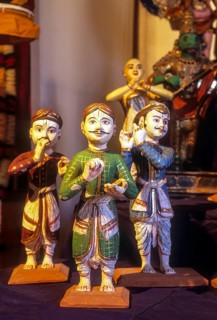 Doll display of kolu during the Navratri festival in Tamil Nadu