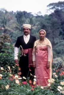 Kodava couple in their traditional dress at Madikeri