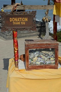 Donation Box for the Preservation of the Sea Temple Pura Tanah Lot