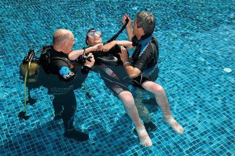 Disabled Diver with Instructor