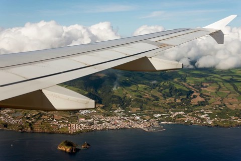 Vila Franca Do Campo from the plane