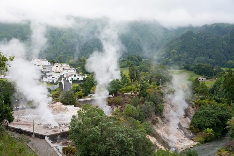 (Caldeira), Furnas, Sao Miguel, Azores, Portugal, Europe