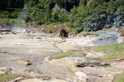 Caldeiras at Lake Furnas